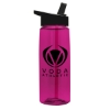 Garyline® Flair Tritan® Bottle with Flip-Straw Lid - 26 oz. - Translucent violet